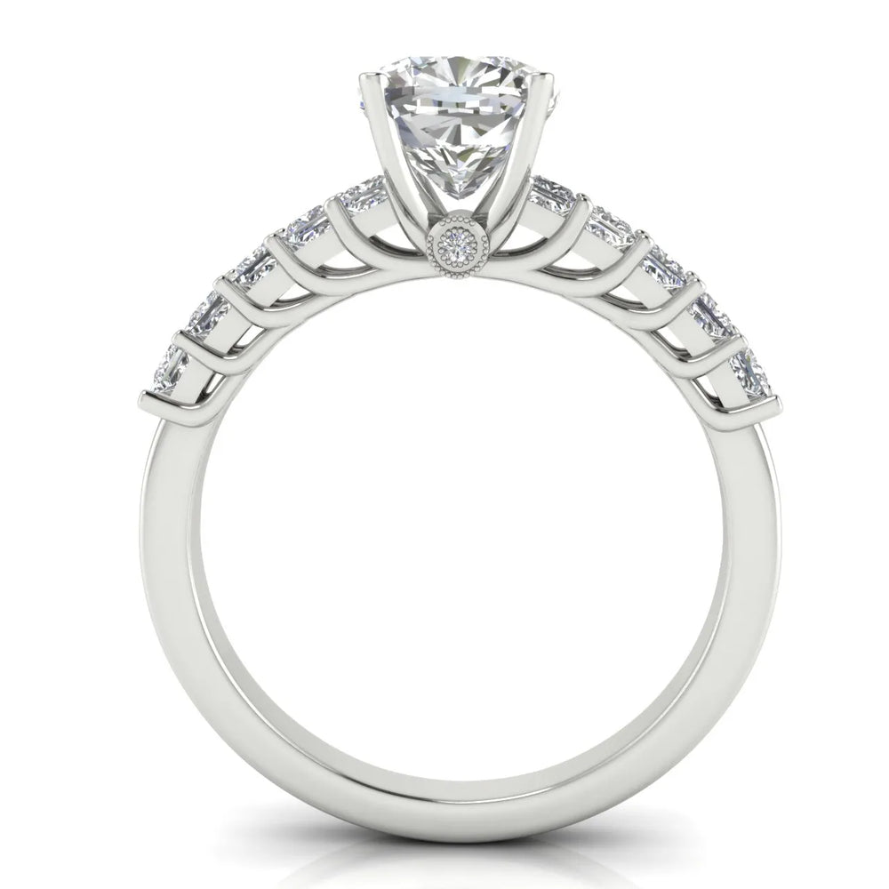 Vintage-Inspired Accent Engagement Ring