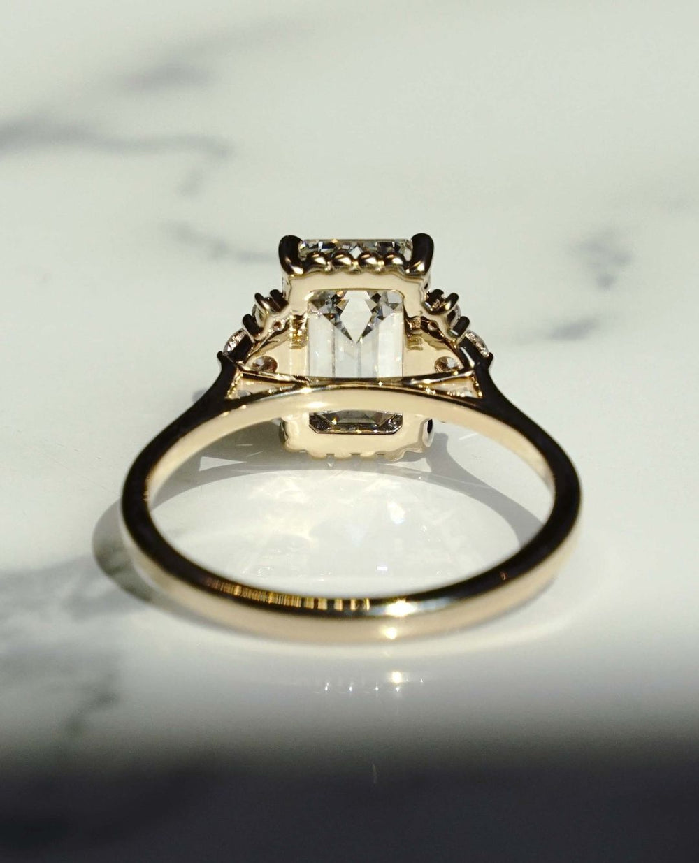 Emerald Cut Labgrown Engagement Ring