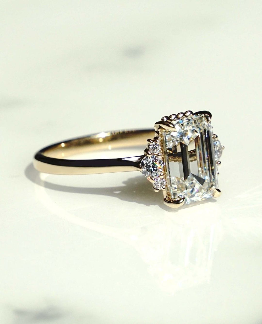 Emerald Cut Labgrown Engagement Ring