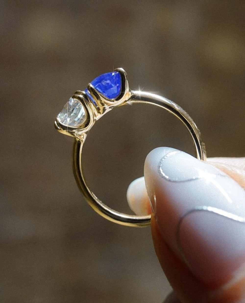 Toi Et Moi Cushion & Oval Cut Labgrown Engagement Ring