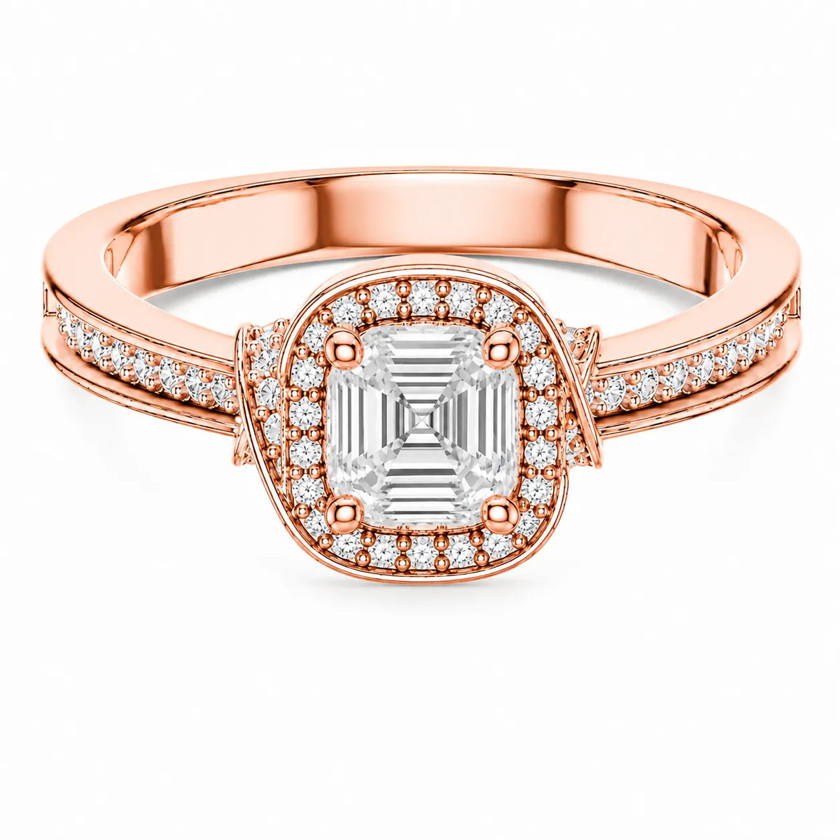 Whisper of Love Ring with Halo Setting