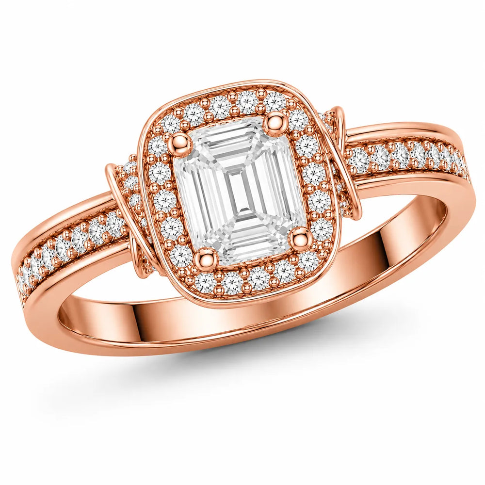 Whisper of Love Ring with Halo Setting