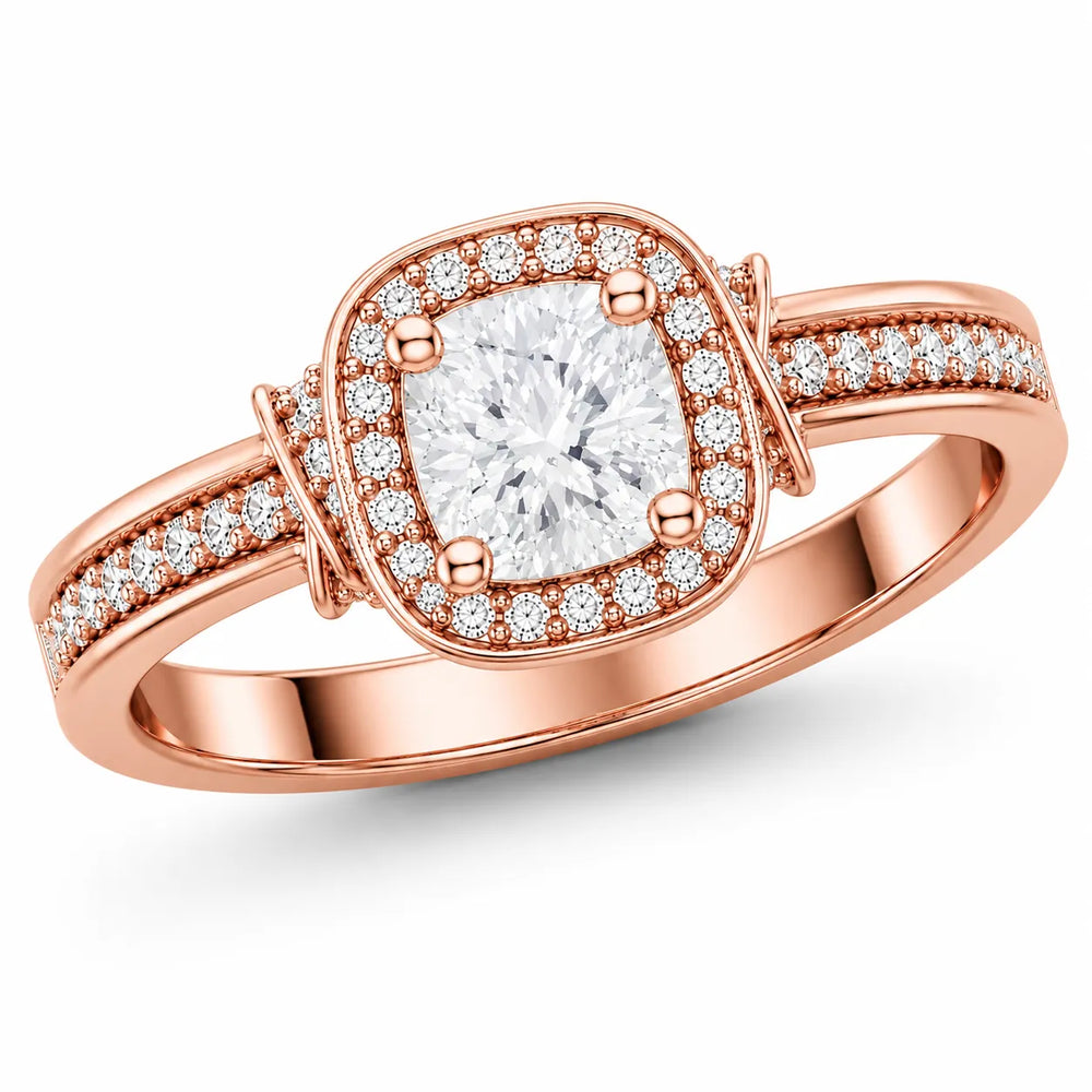 Whisper of Love Ring with Halo Setting
