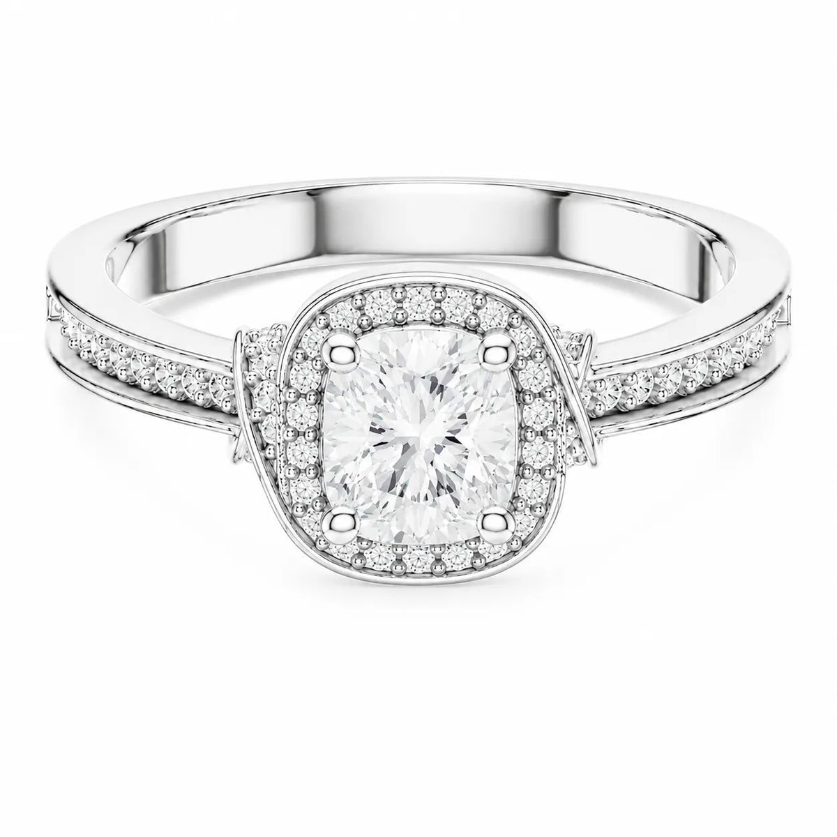Whisper of Love Ring with Halo Setting