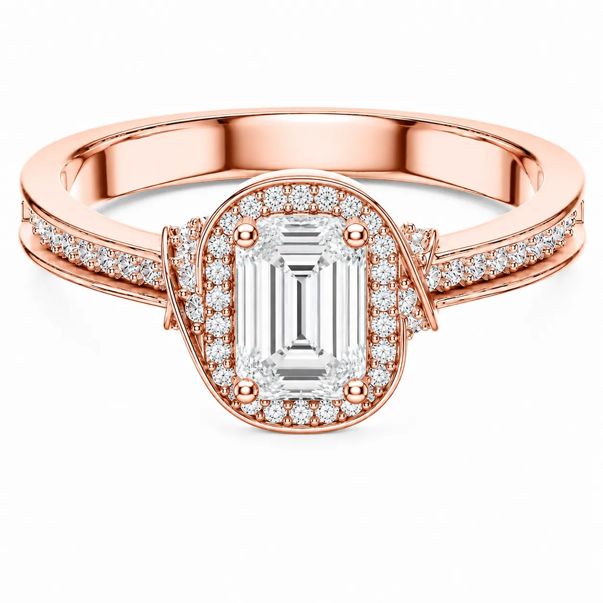 Whisper of Love Ring with Halo Setting