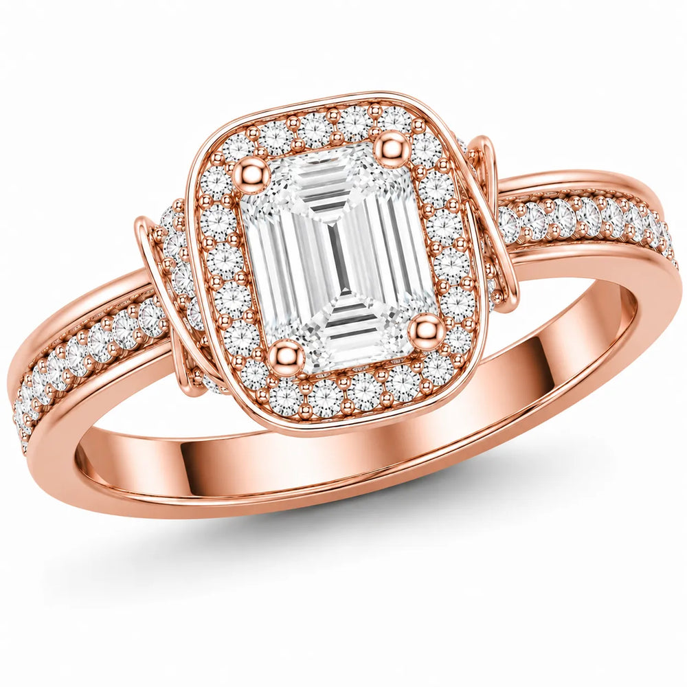 Whisper of Love Ring with Halo Setting
