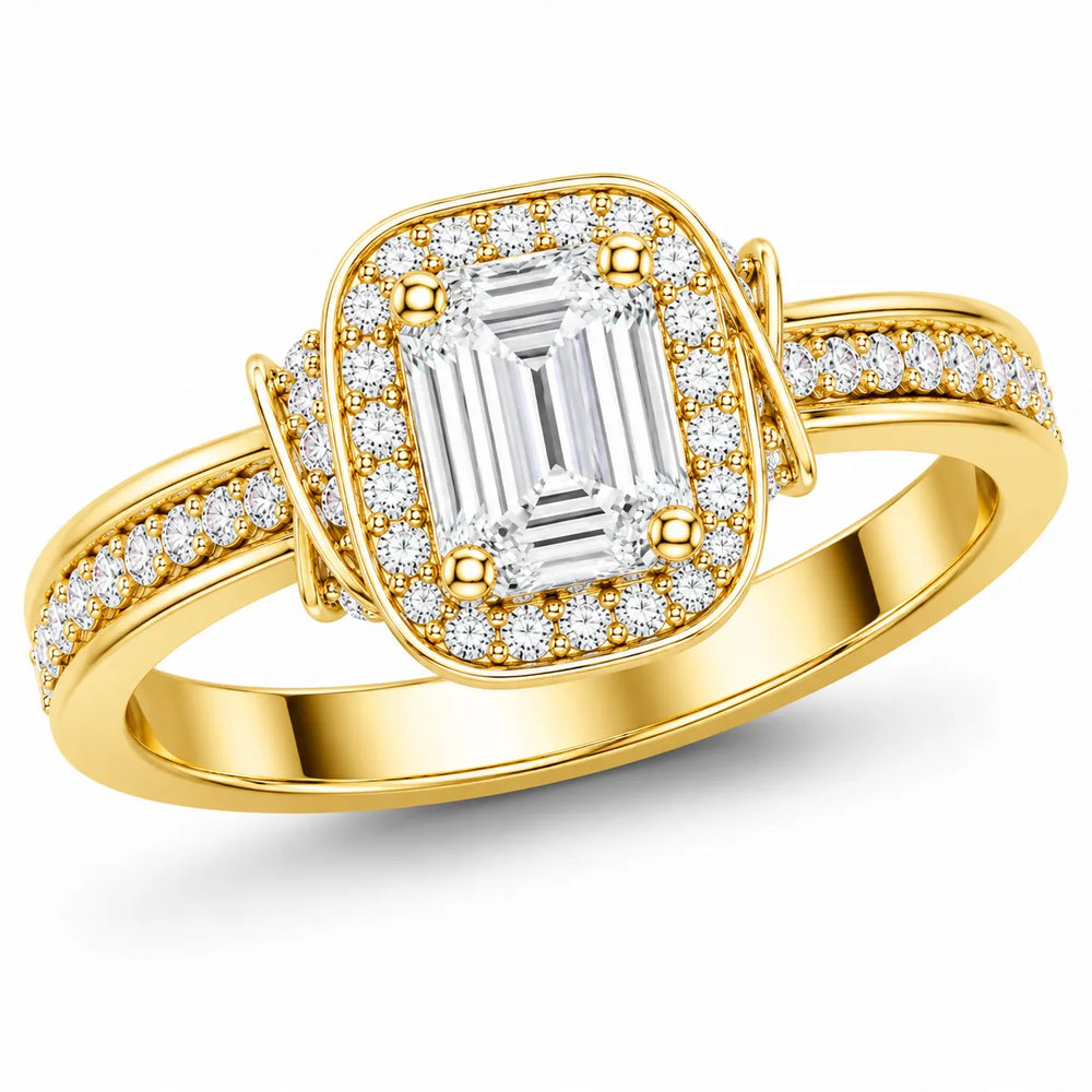 Whisper of Love Ring with Halo Setting