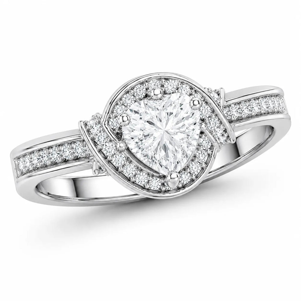 Whisper of Love Ring with Halo Setting