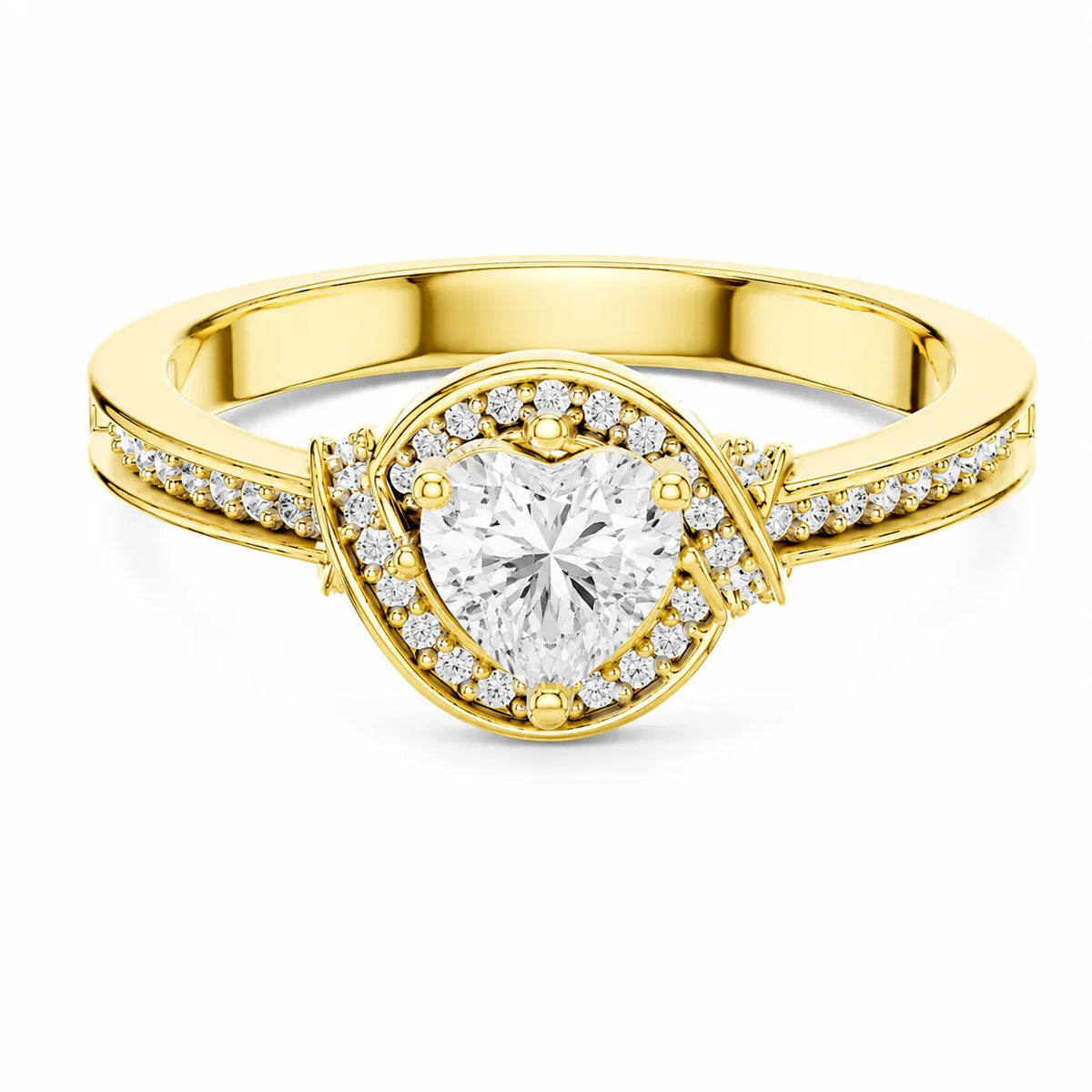 Whisper of Love Ring with Halo Setting