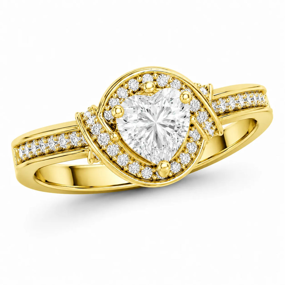 Whisper of Love Ring with Halo Setting