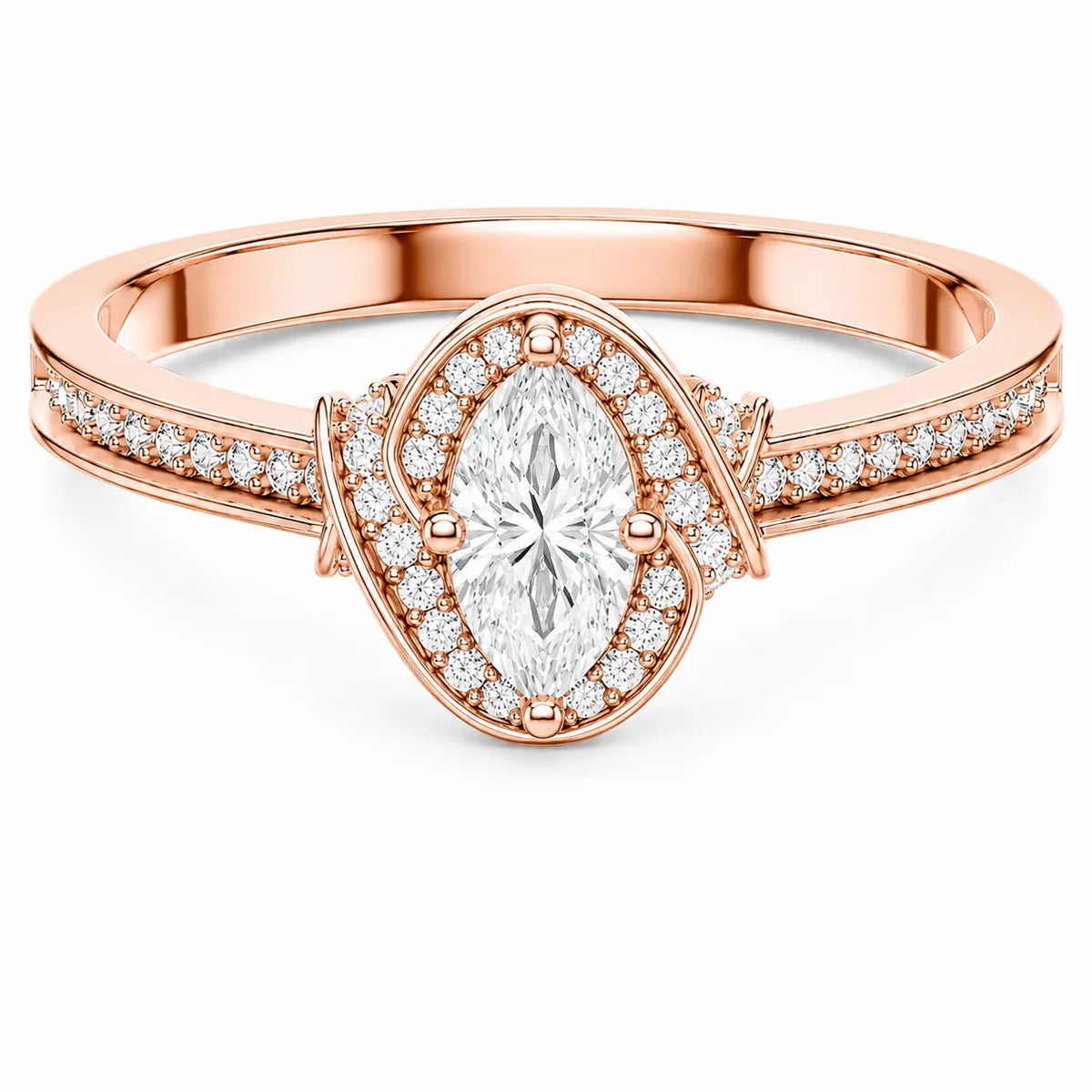 Whisper of Love Ring with Halo Setting
