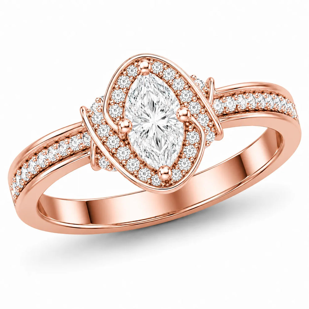 Whisper of Love Ring with Halo Setting
