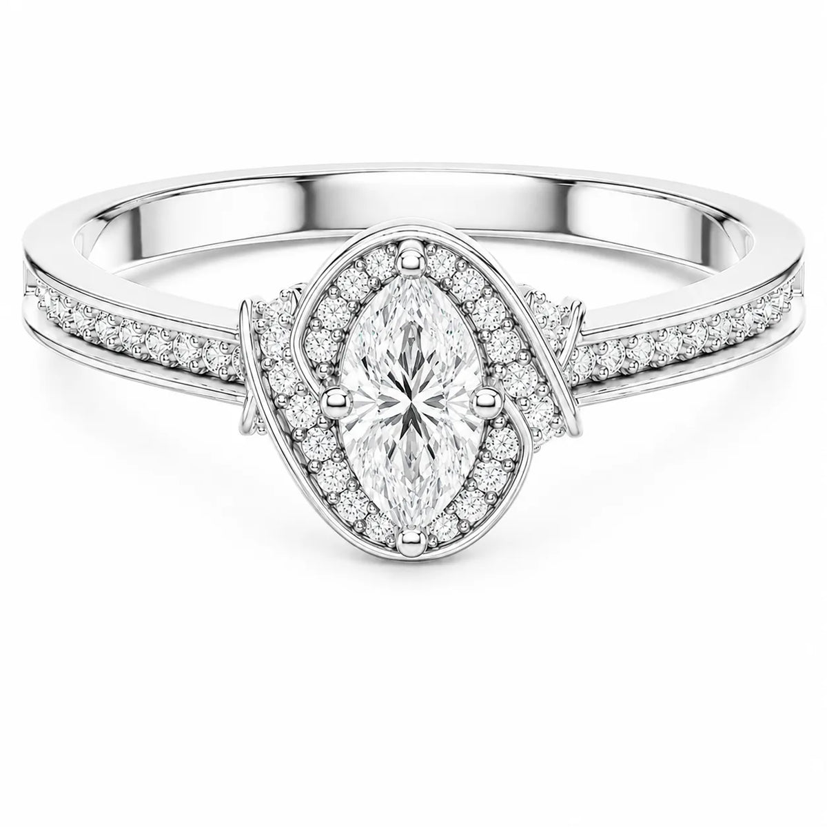 Whisper of Love Ring with Halo Setting