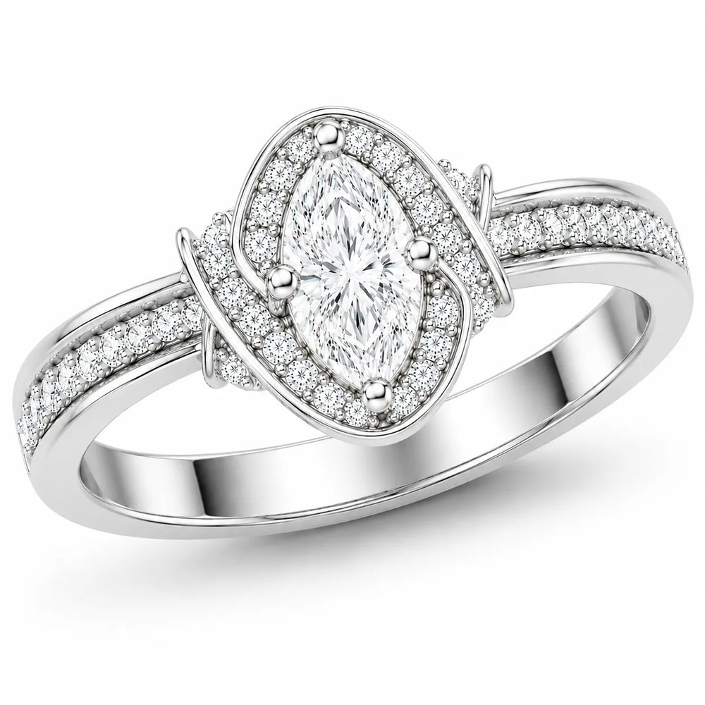 Whisper of Love Ring with Halo Setting
