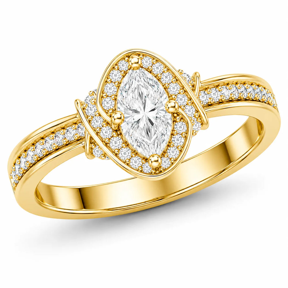 Whisper of Love Ring with Halo Setting