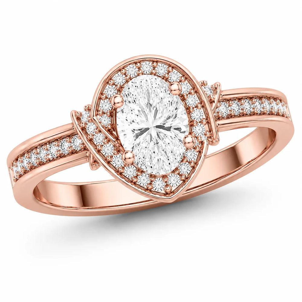 Whisper of Love Ring with Halo Setting