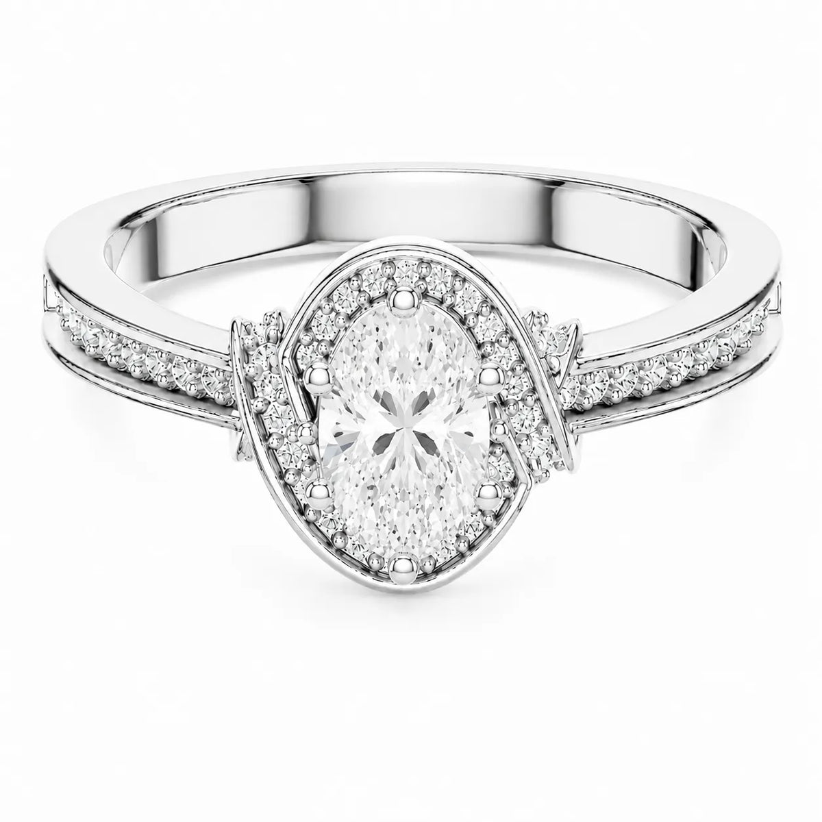 Whisper of Love Ring with Halo Setting