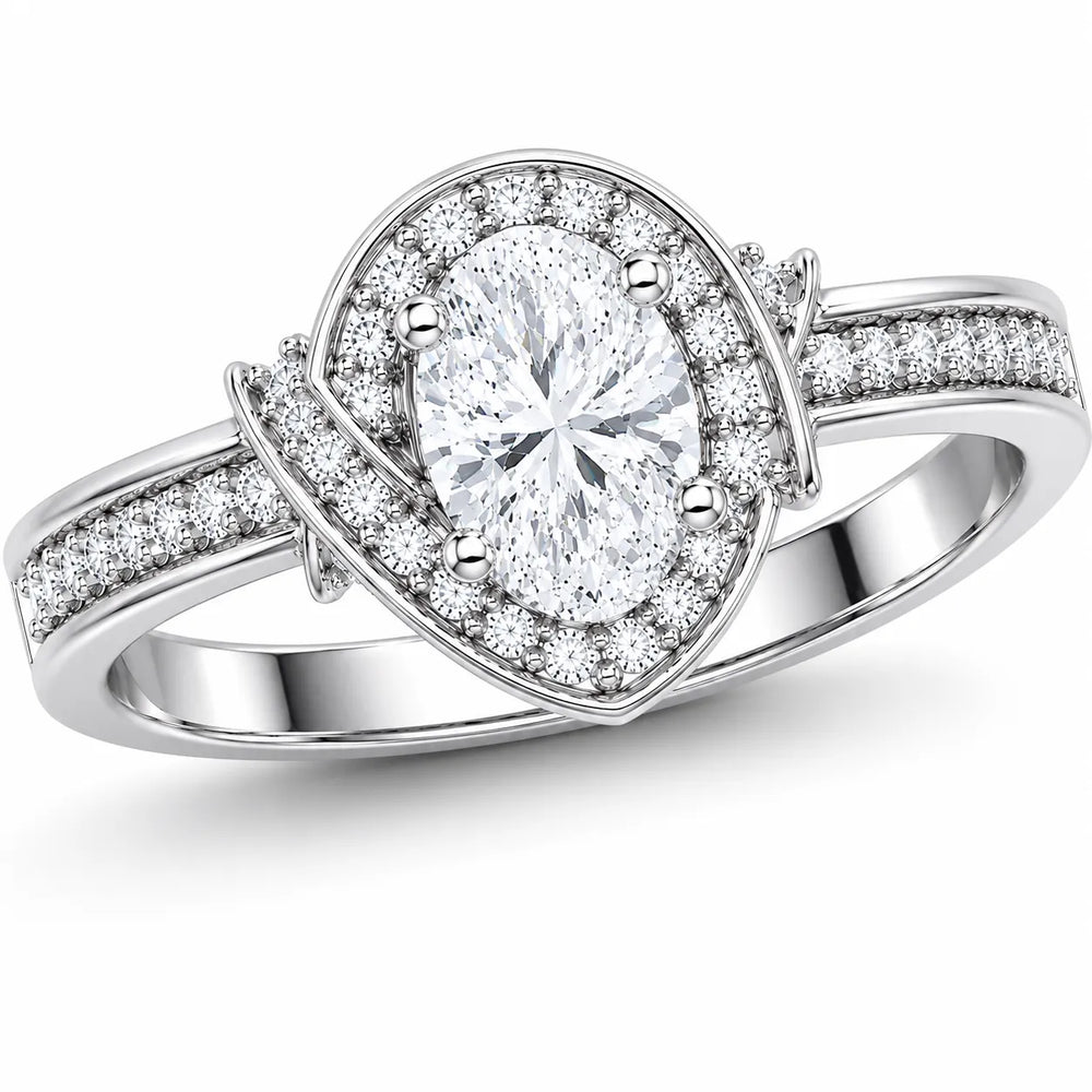 Whisper of Love Ring with Halo Setting