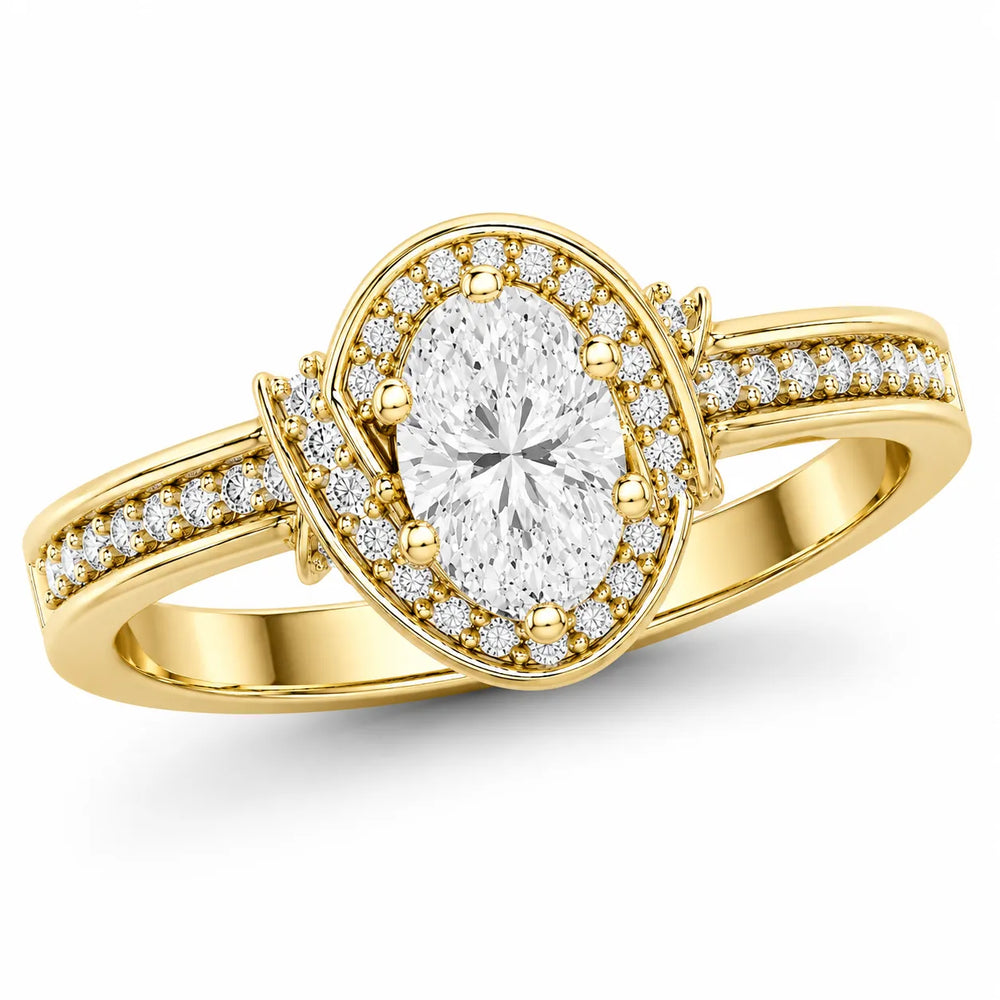 Whisper of Love Ring with Halo Setting