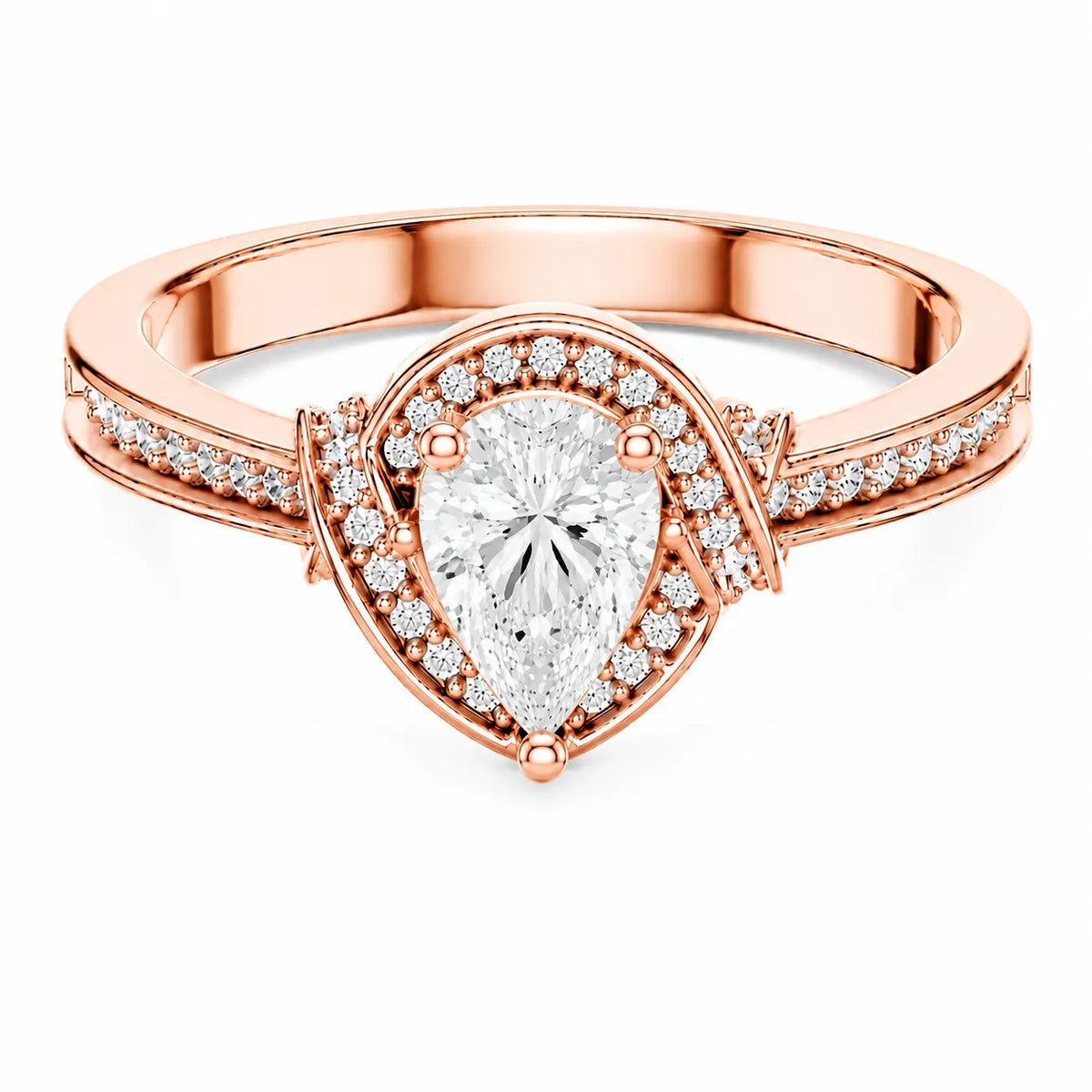Whisper of Love Ring with Halo Setting