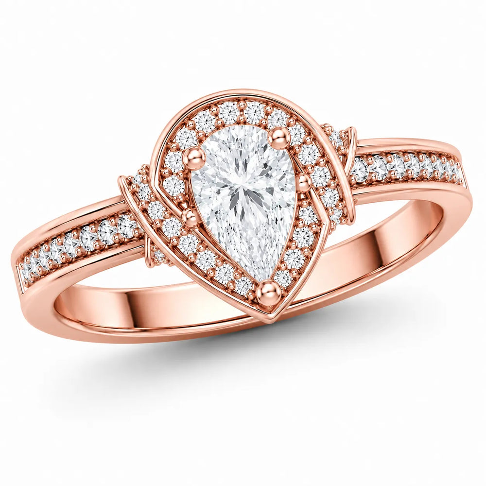 Whisper of Love Ring with Halo Setting