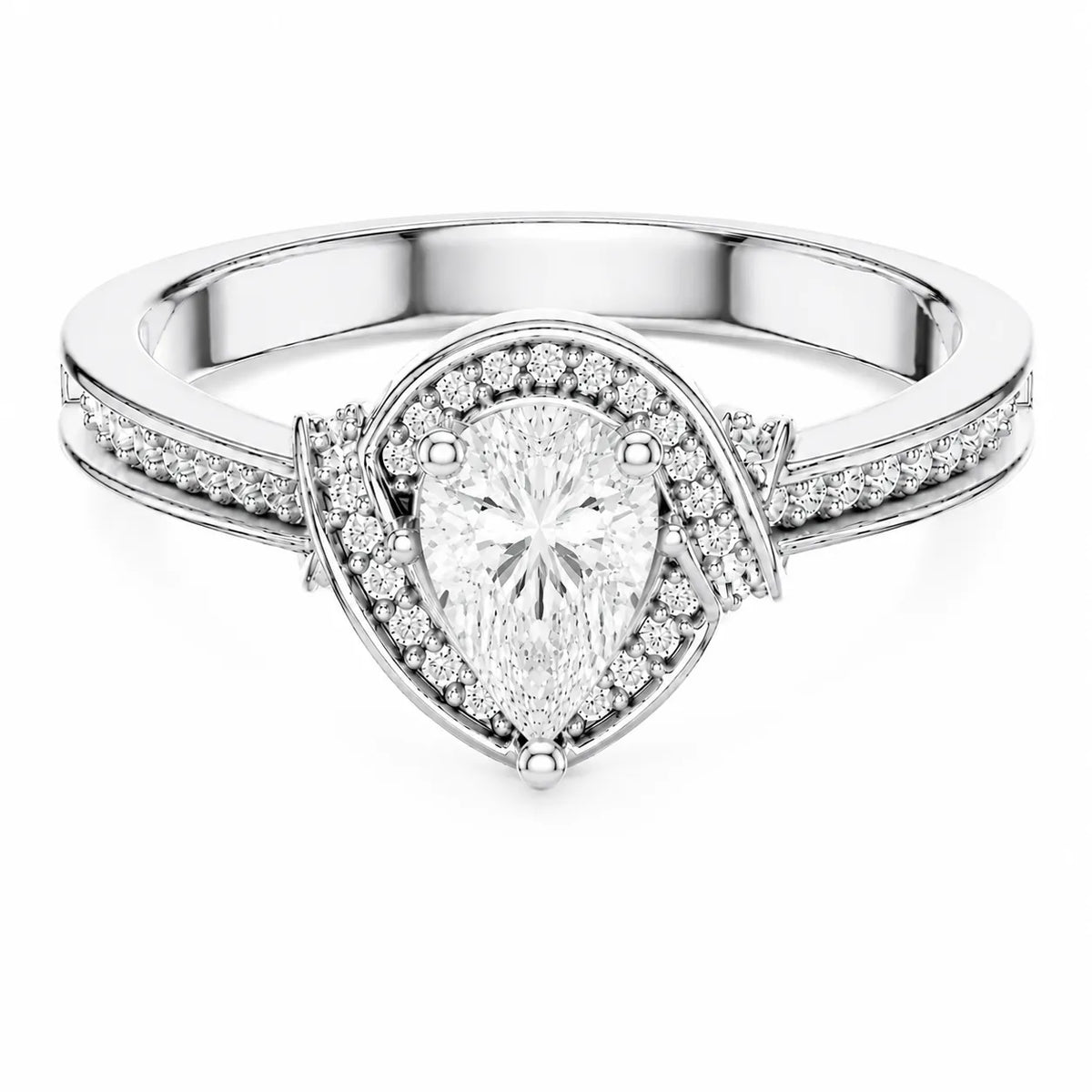 Whisper of Love Ring with Halo Setting