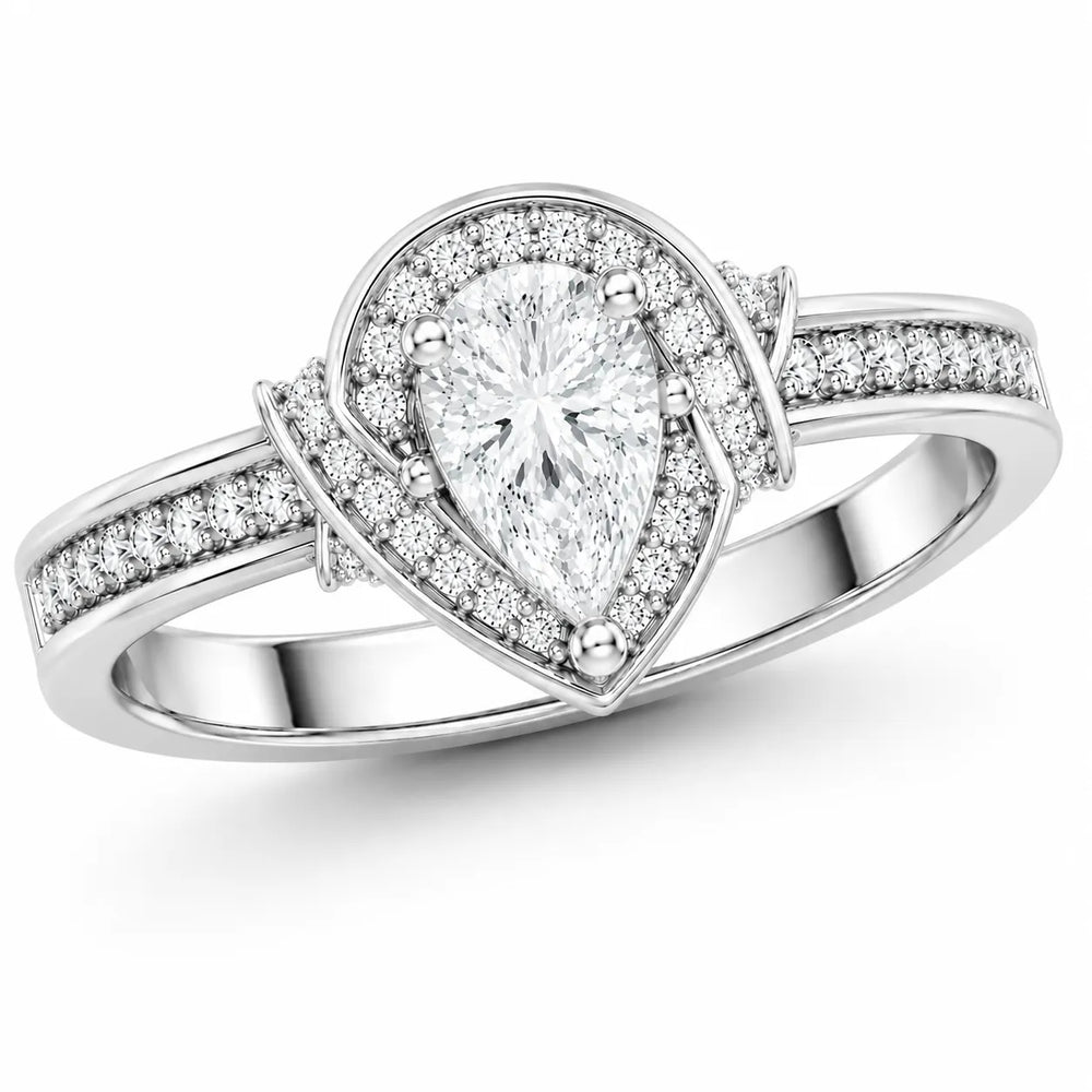 Whisper of Love Ring with Halo Setting