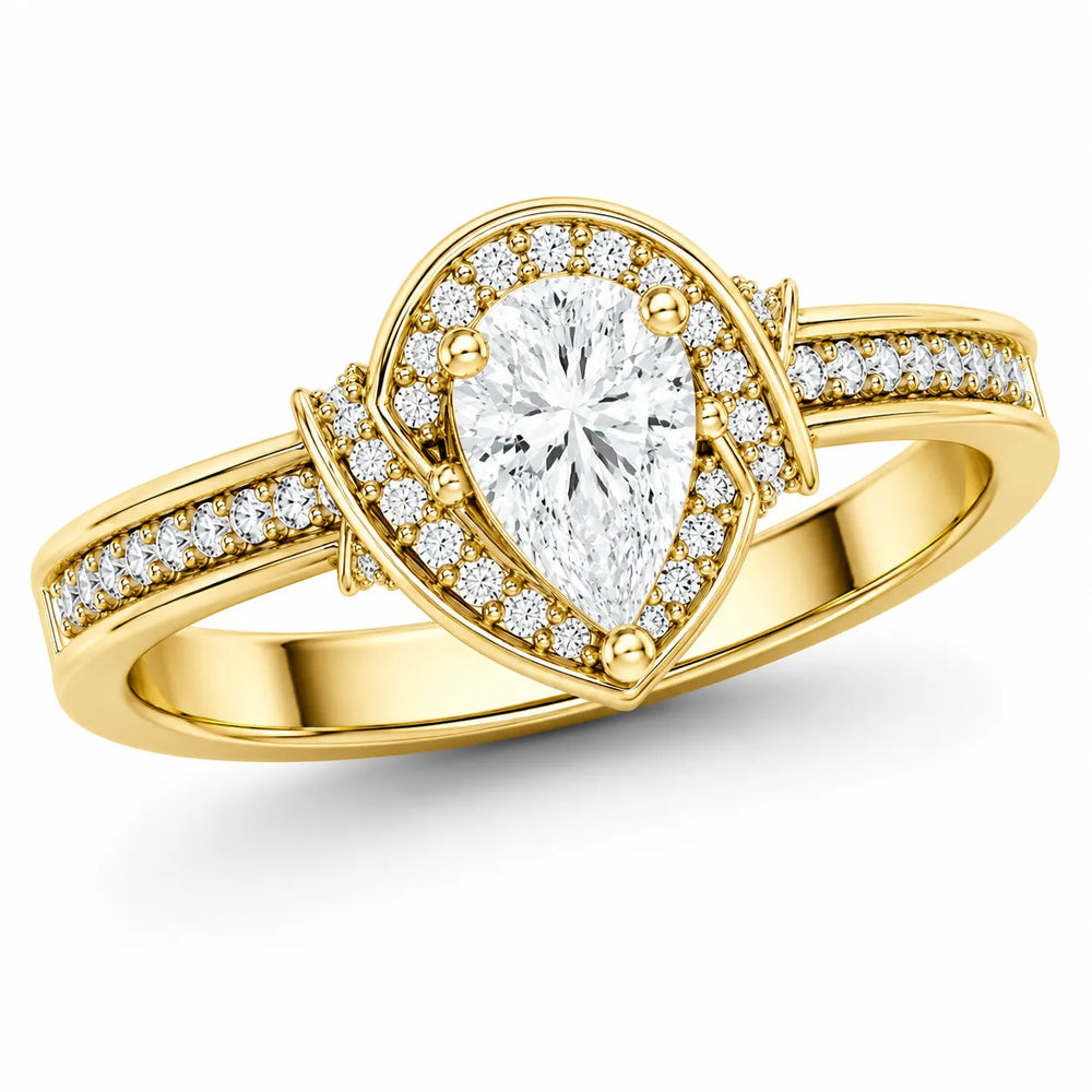 Whisper of Love Ring with Halo Setting