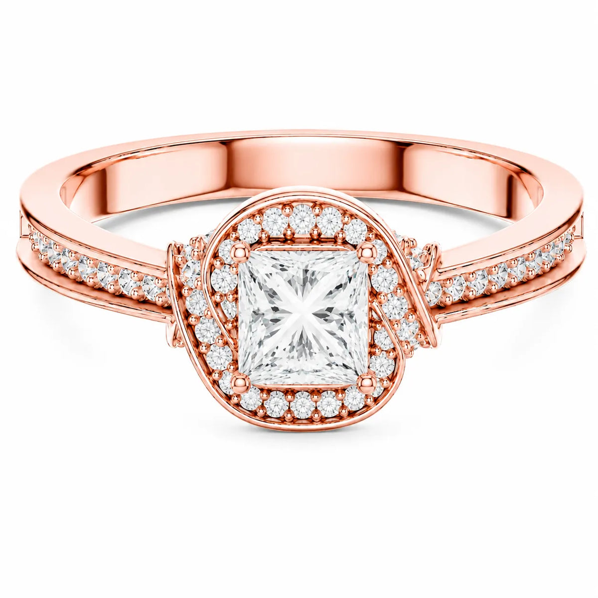 Whisper of Love Ring with Halo Setting