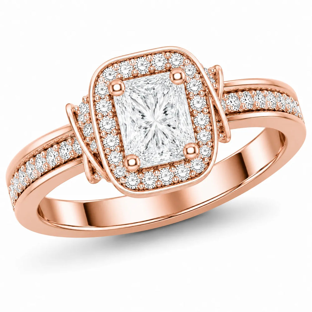 Whisper of Love Ring with Halo Setting