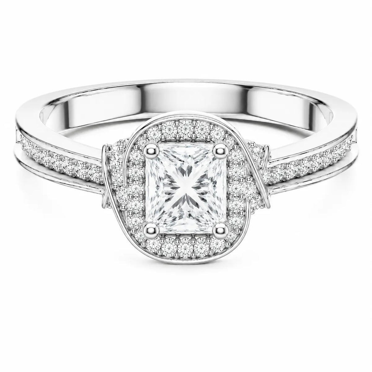 Whisper of Love Ring with Halo Setting