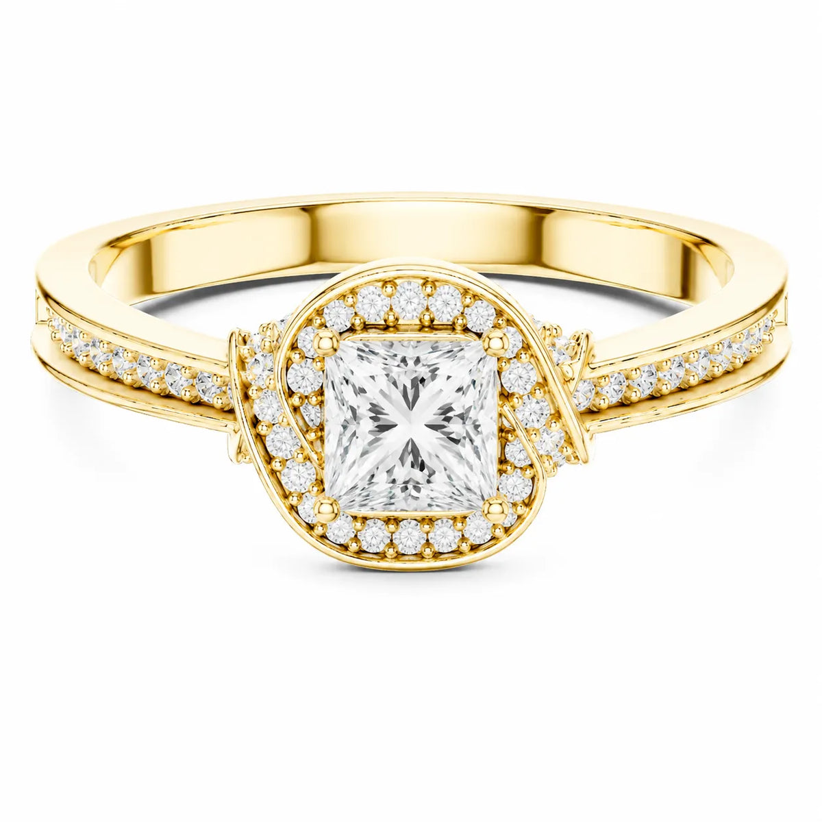 Whisper of Love Ring with Halo Setting