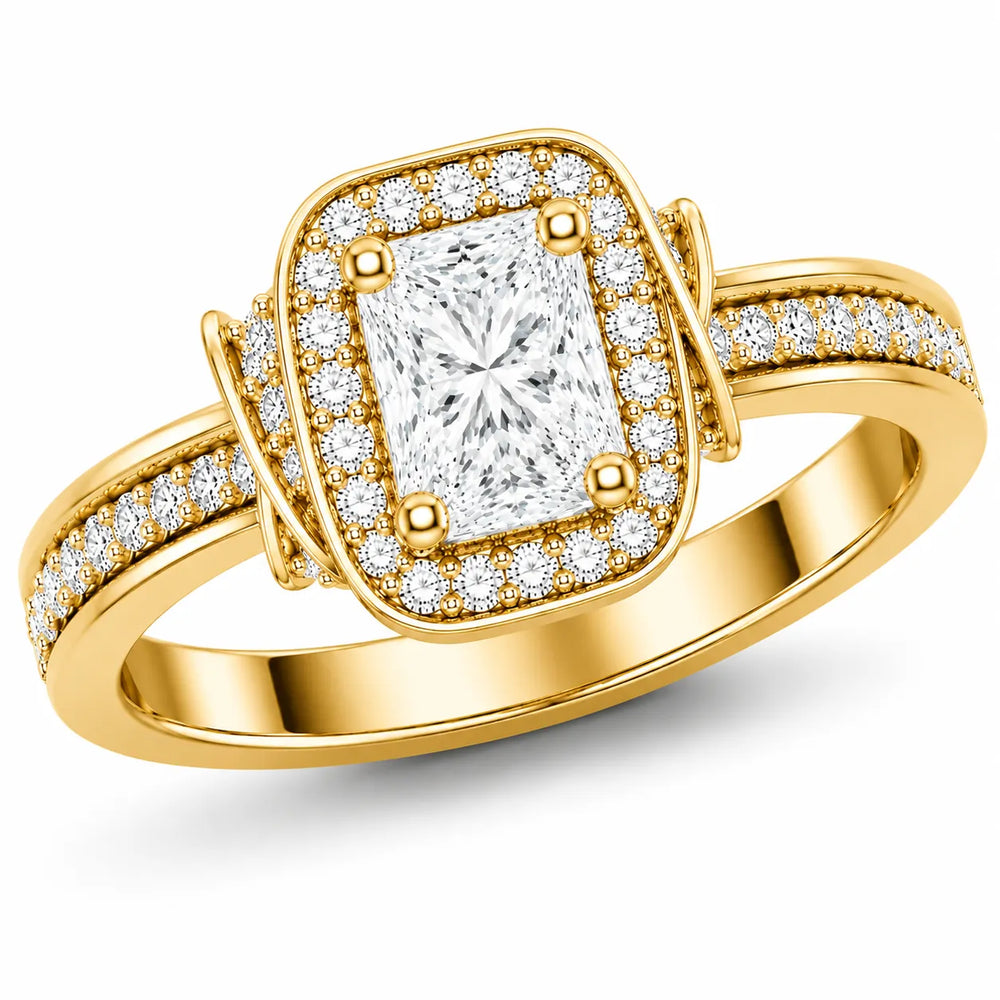 Whisper of Love Ring with Halo Setting