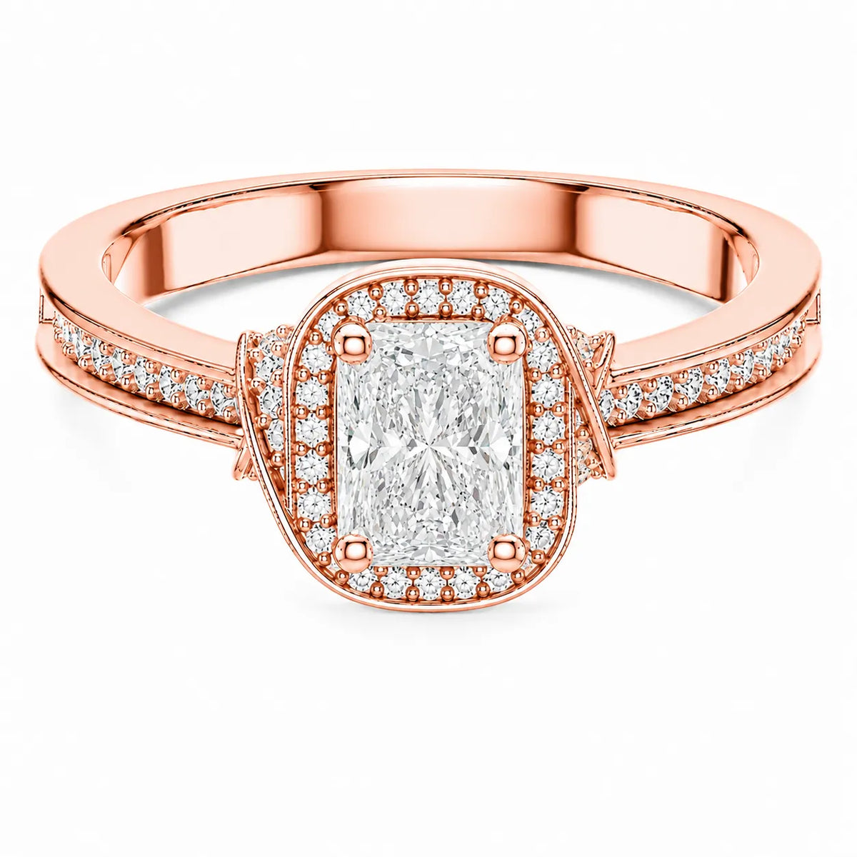 Whisper of Love Ring with Halo Setting
