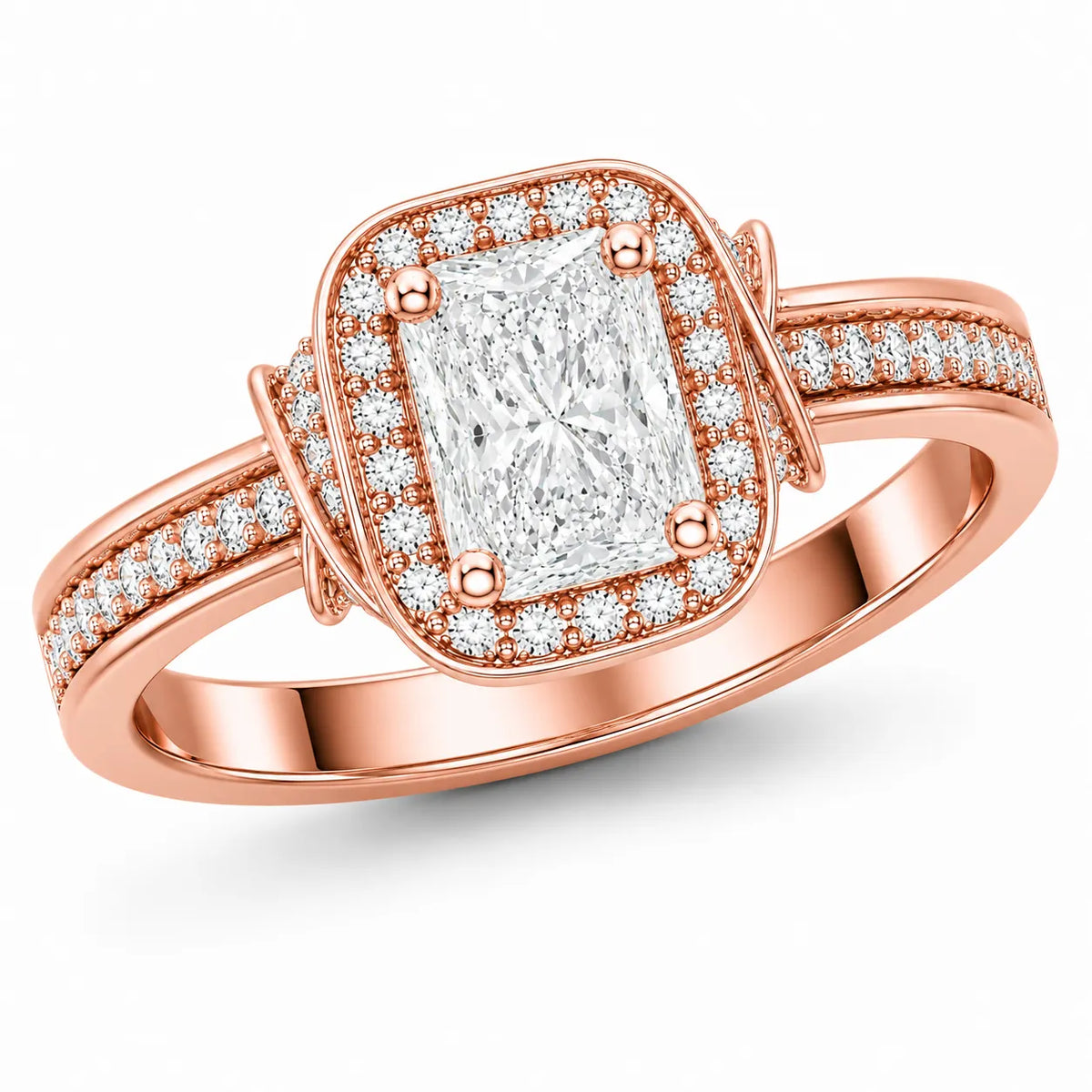 Whisper of Love Ring with Halo Setting