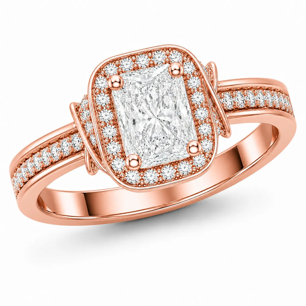 Whisper of Love Ring with Halo Setting
