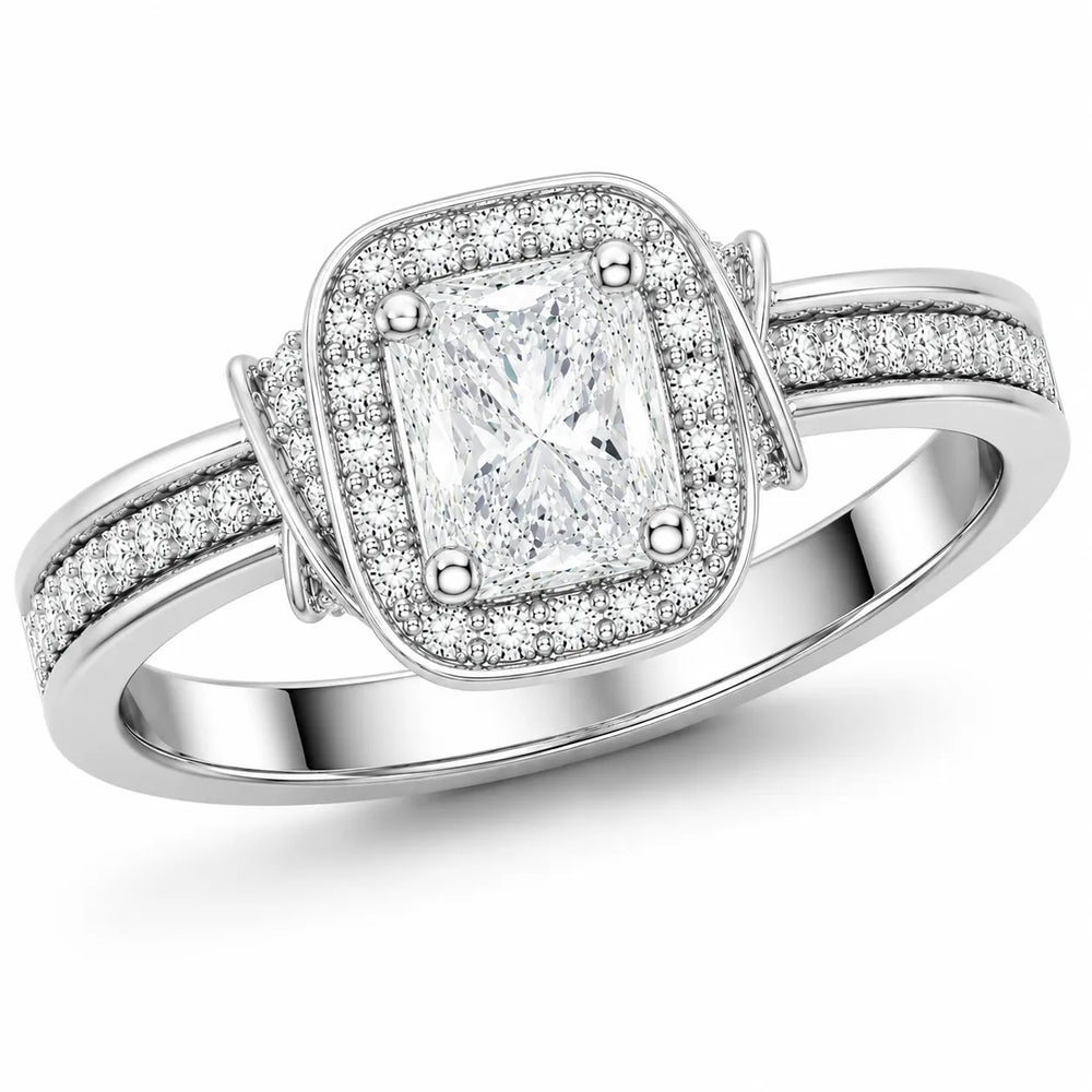 Whisper of Love Ring with Halo Setting