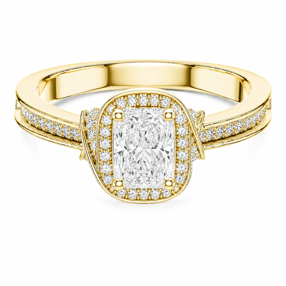 Whisper of Love Ring with Halo Setting