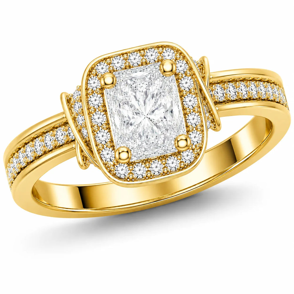 Whisper of Love Ring with Halo Setting