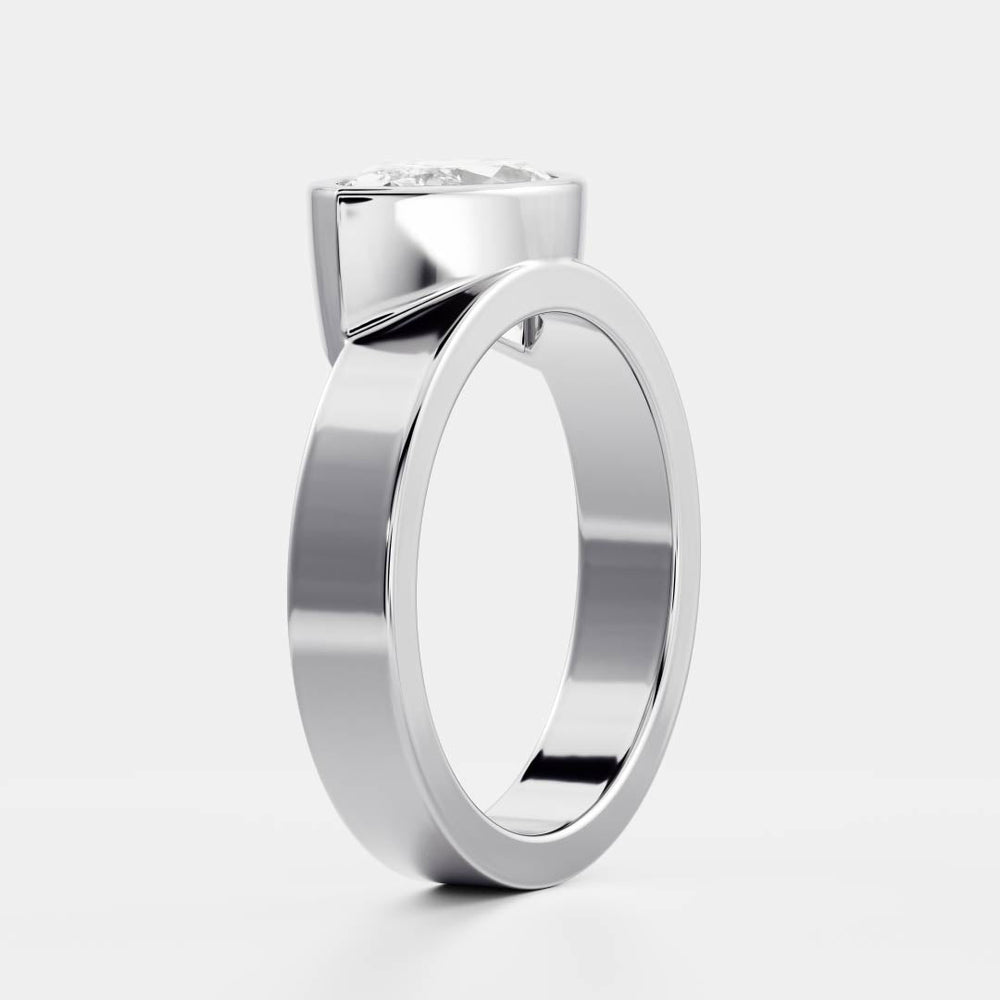 Marquise Cigar Marquise Cut Labgrown Engagement Ring