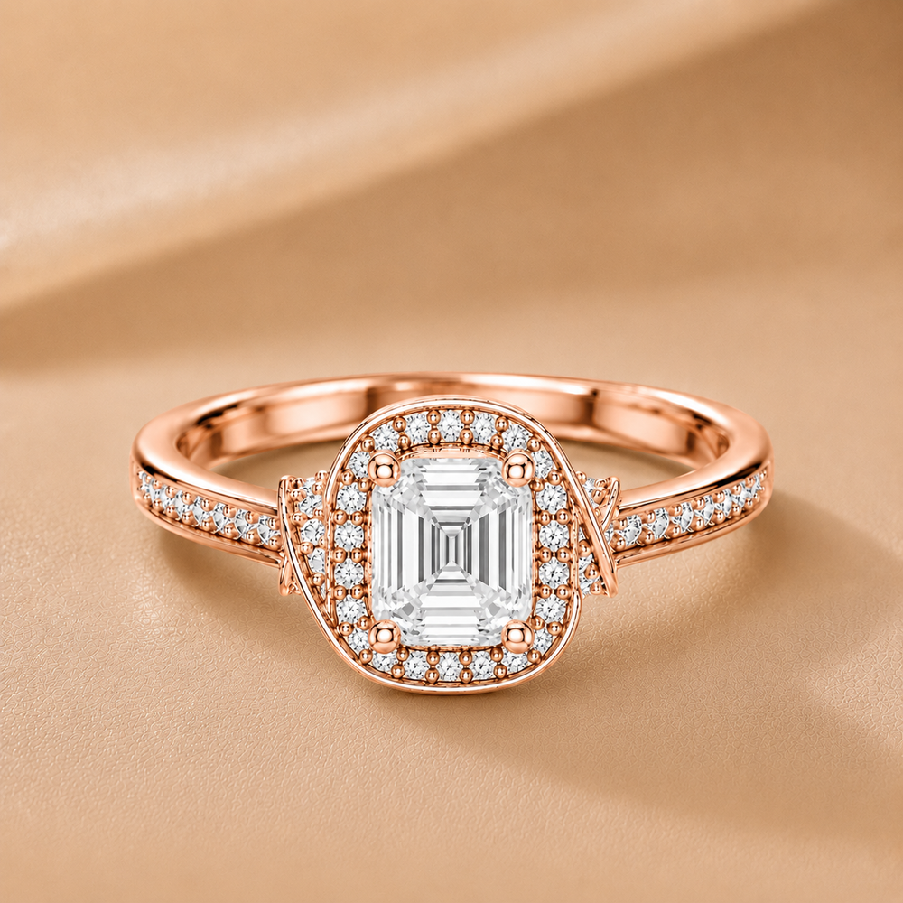 Whisper of Love Ring with Halo Setting