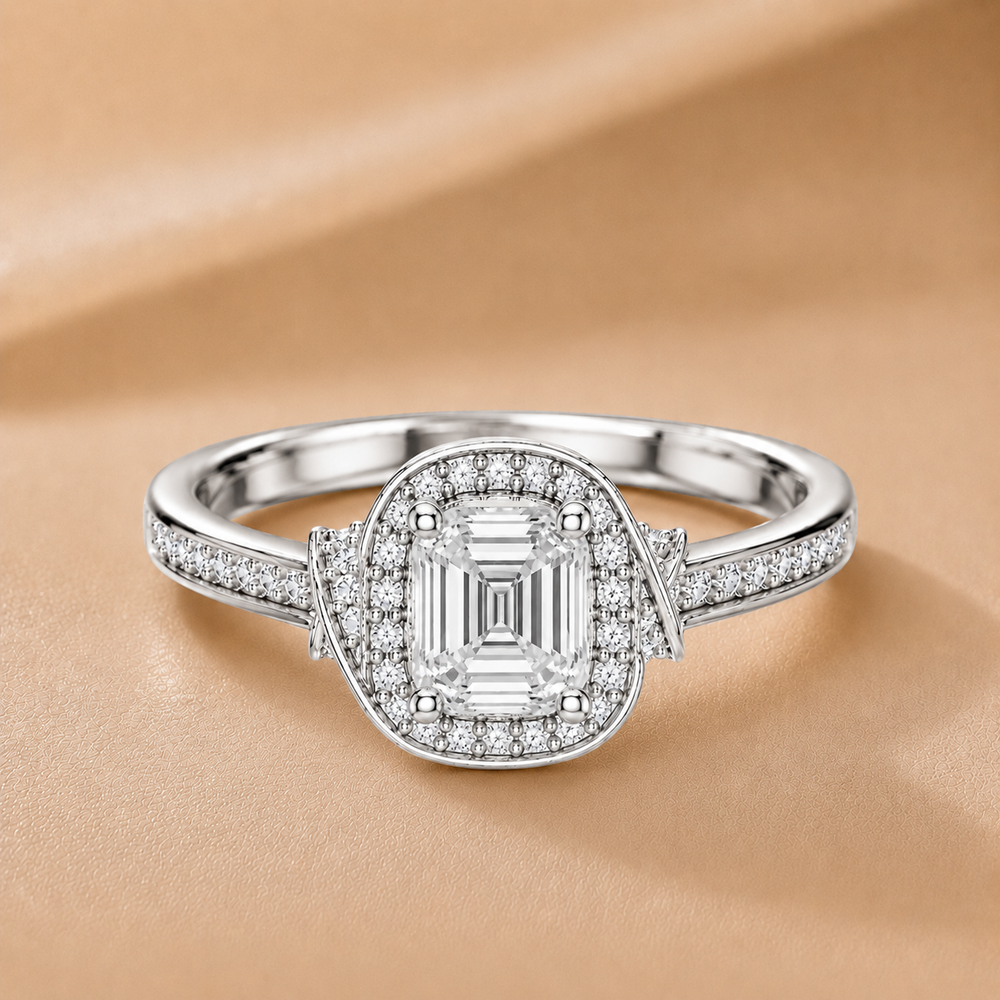 Whisper of Love Ring with Halo Setting