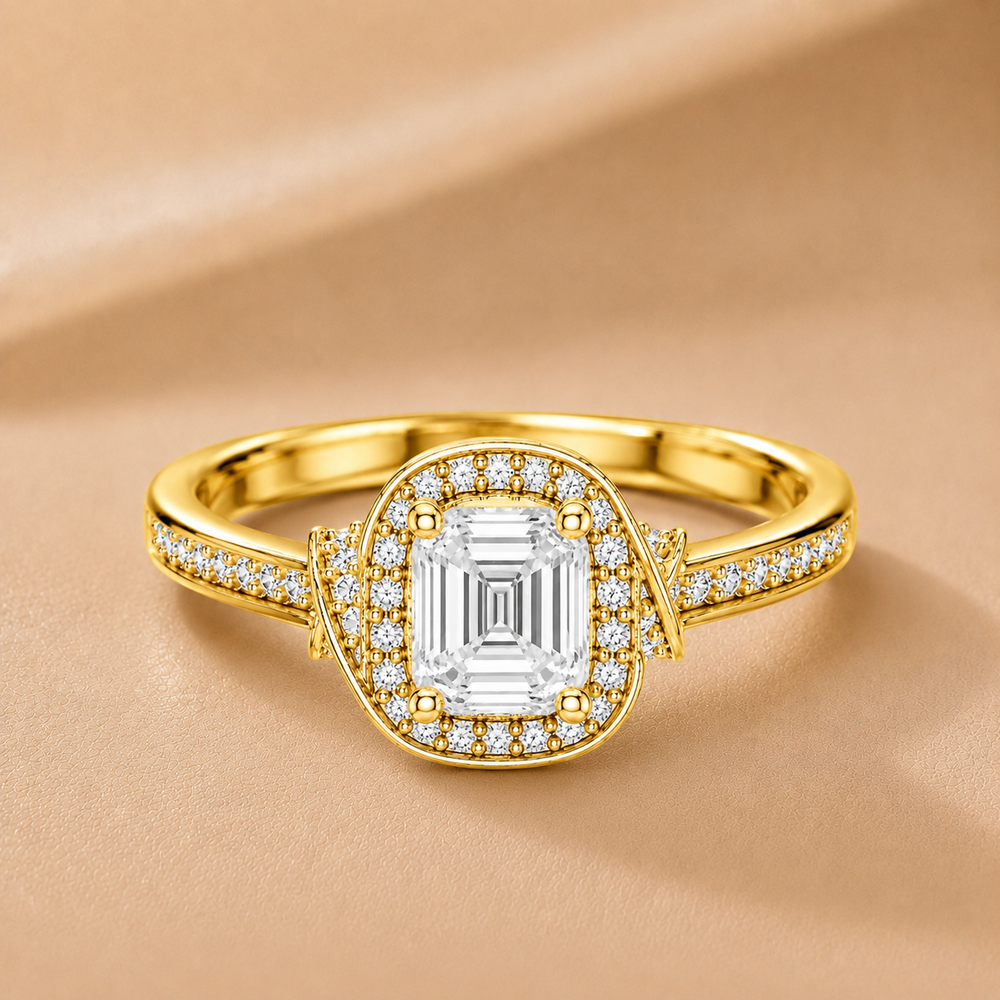Whisper of Love Ring with Halo Setting