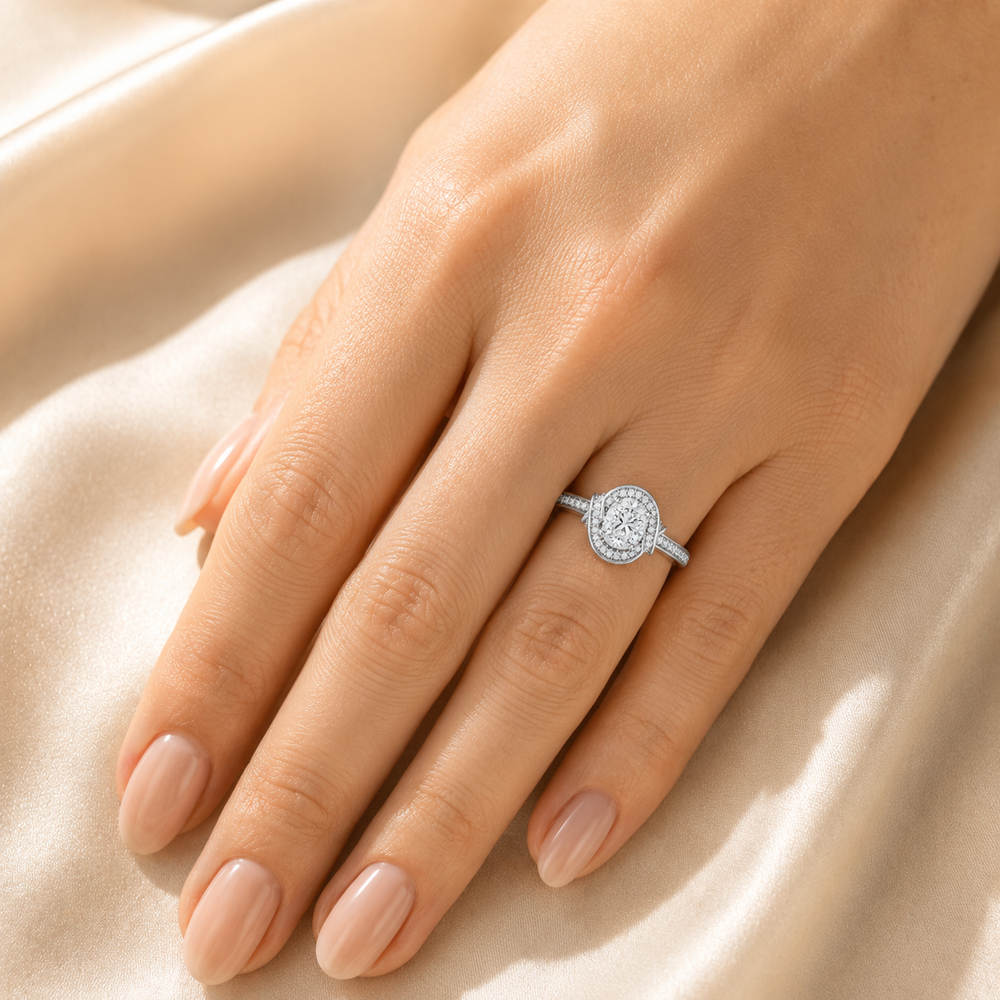 Whisper of Love Ring with Halo Setting