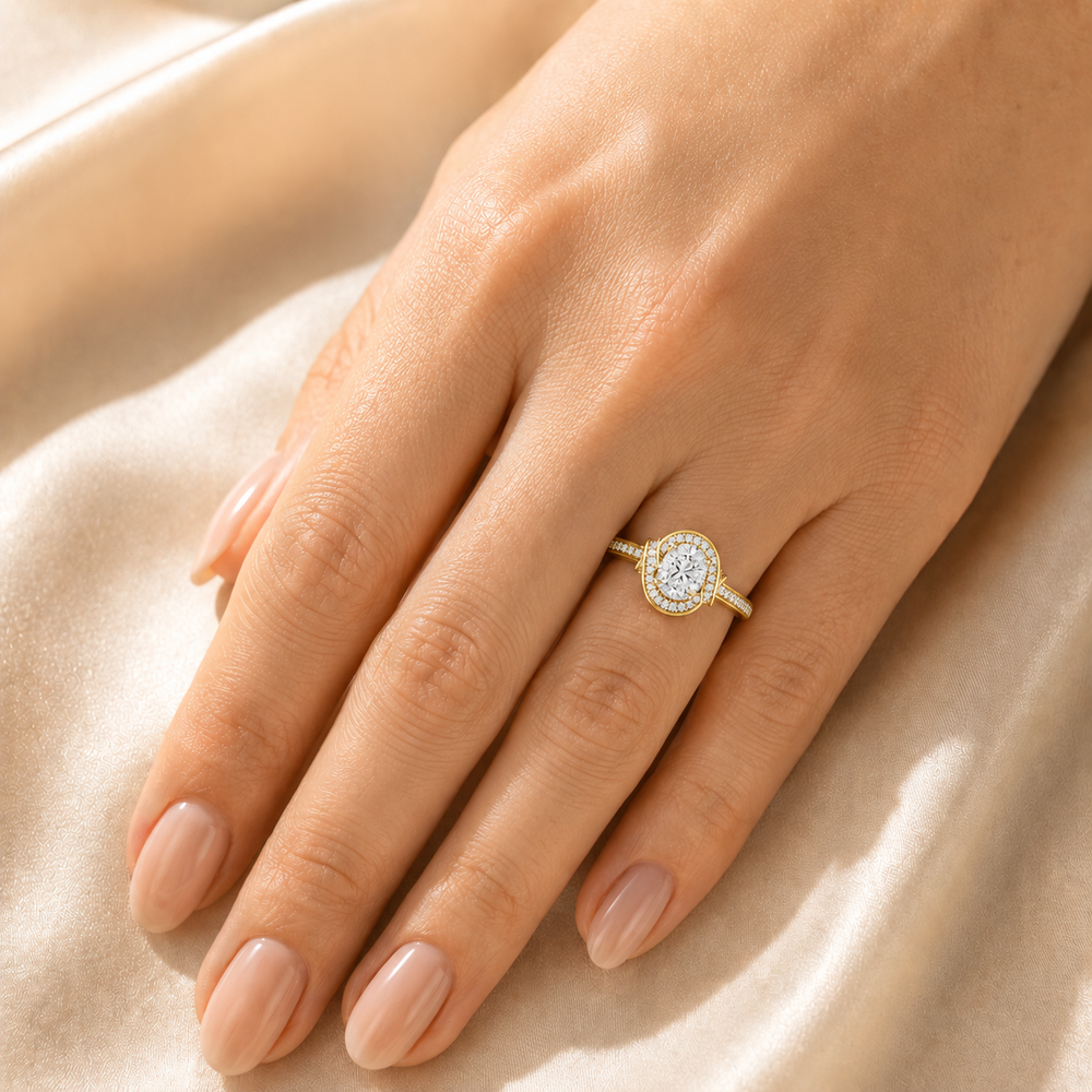 Whisper of Love Ring with Halo Setting