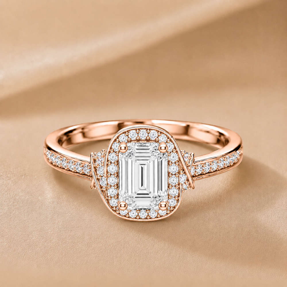 Whisper of Love Ring with Halo Setting
