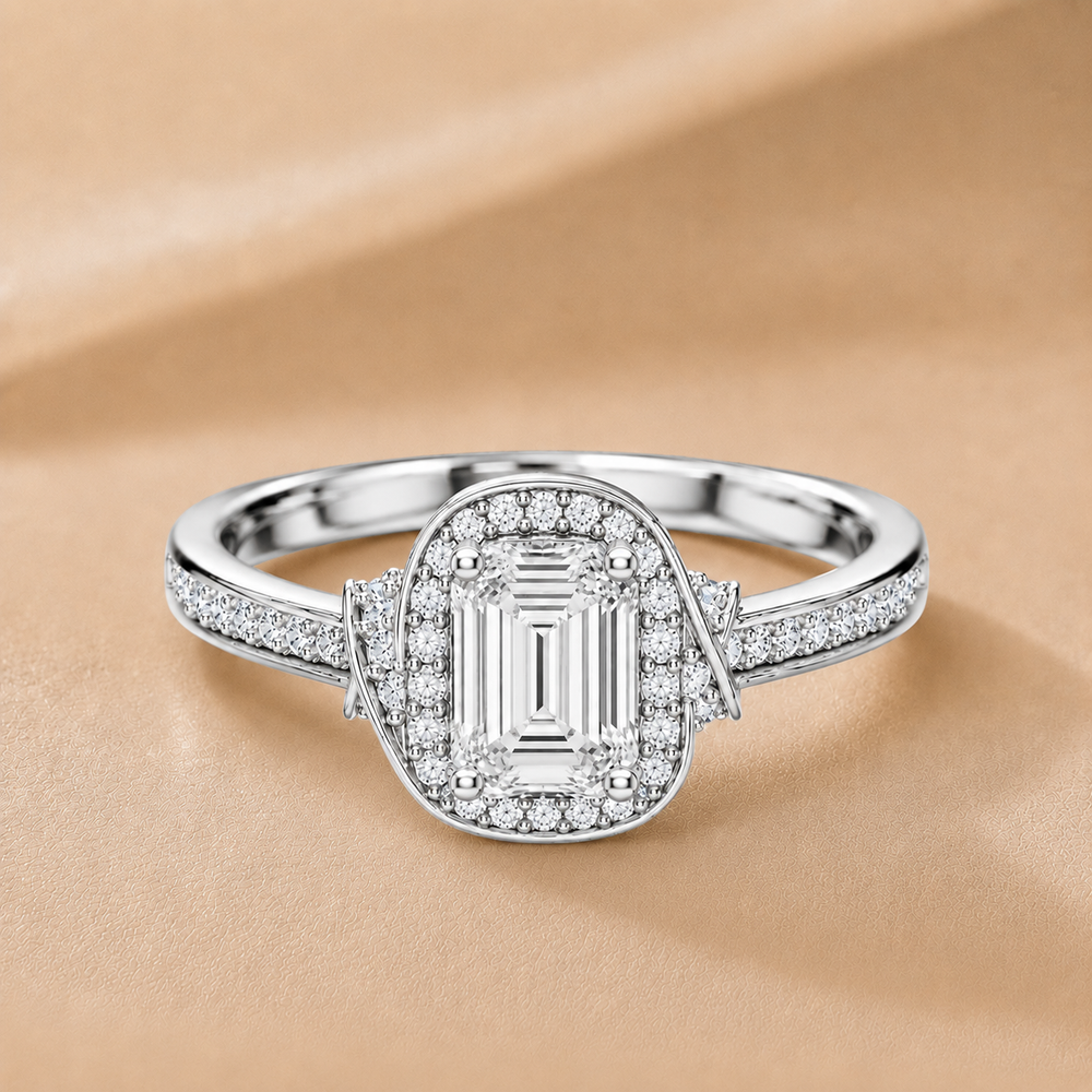 Whisper of Love Ring with Halo Setting