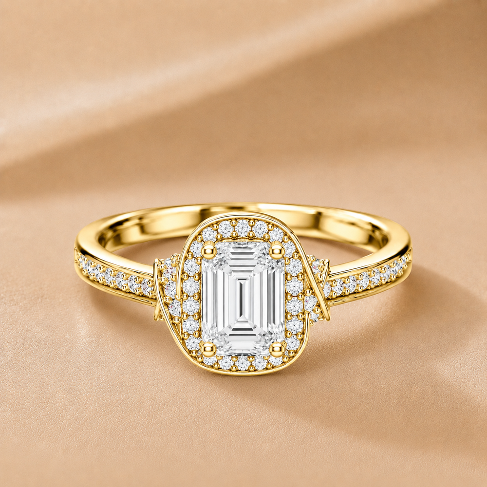 Whisper of Love Ring with Halo Setting