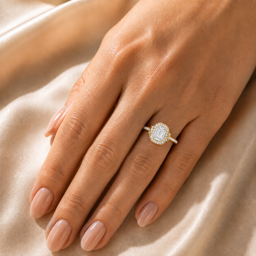 Whisper of Love Ring with Halo Setting