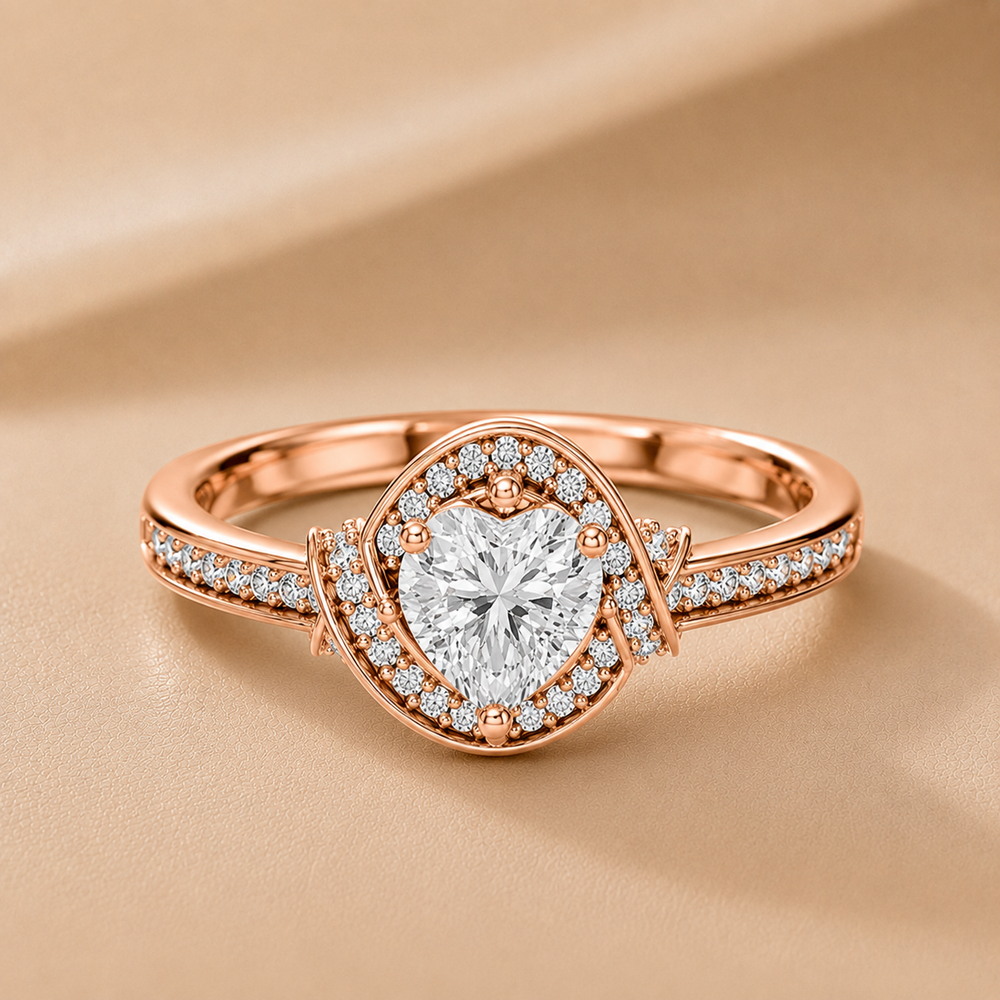 Whisper of Love Ring with Halo Setting